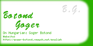 botond goger business card